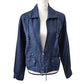Blue Luxury Preppy Resort Costal Utility Zip Summer Linen Chico's Jacket 2 Large