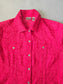 Chicos Pink Floral Rose Shacket Texture Romantic Luxury Preppy Jacket 2 Large