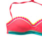Y2K Vintage Pink Halter Swimwear Active Beach Vacation OP Bikini Top Medium
