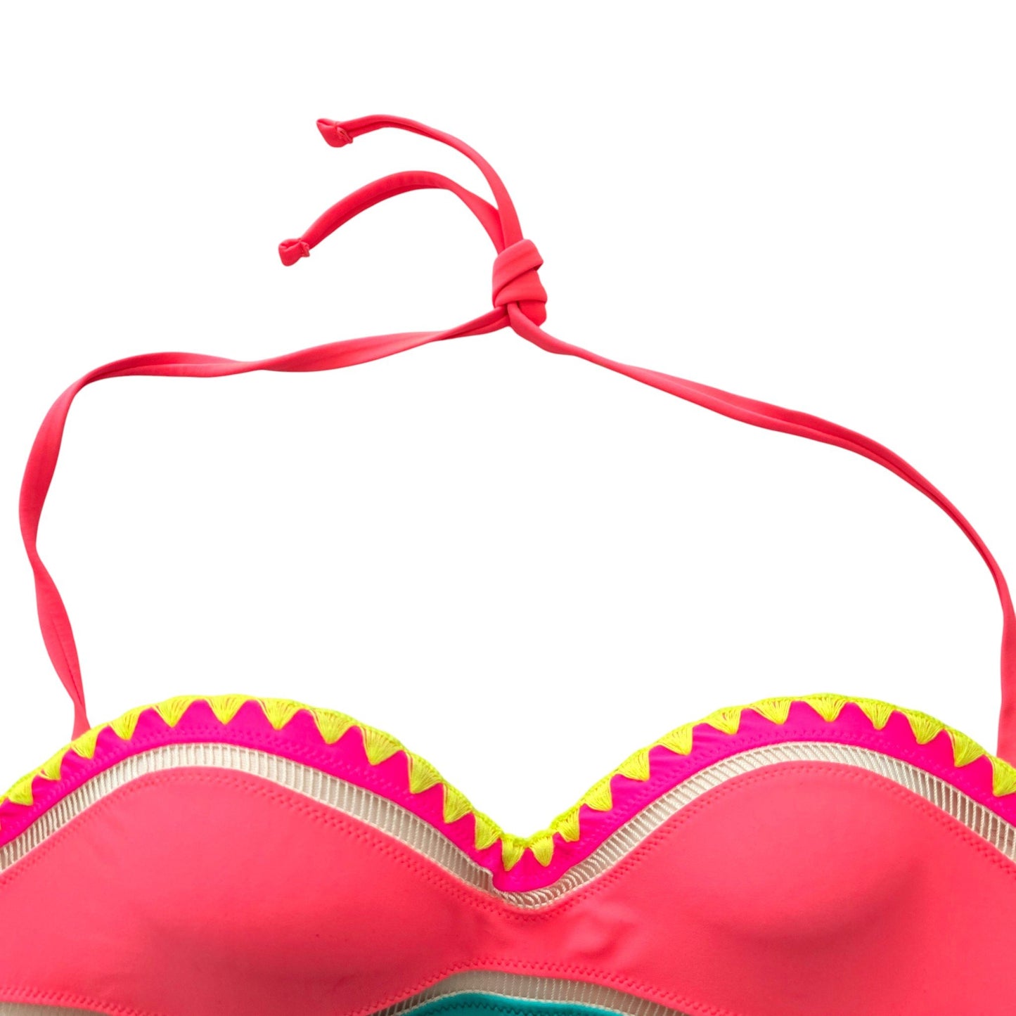 Y2K Vintage Pink Halter Swimwear Active Beach Vacation OP Bikini Top Medium