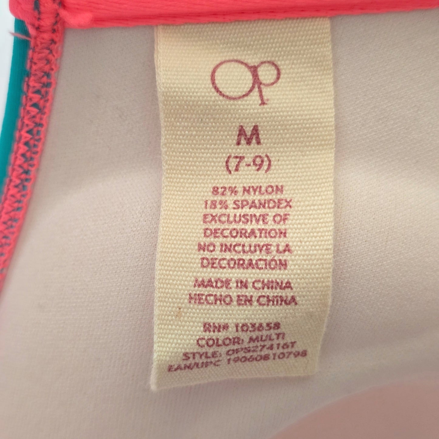 Y2K Vintage Pink Halter Swimwear Active Beach Vacation OP Bikini Top Medium
