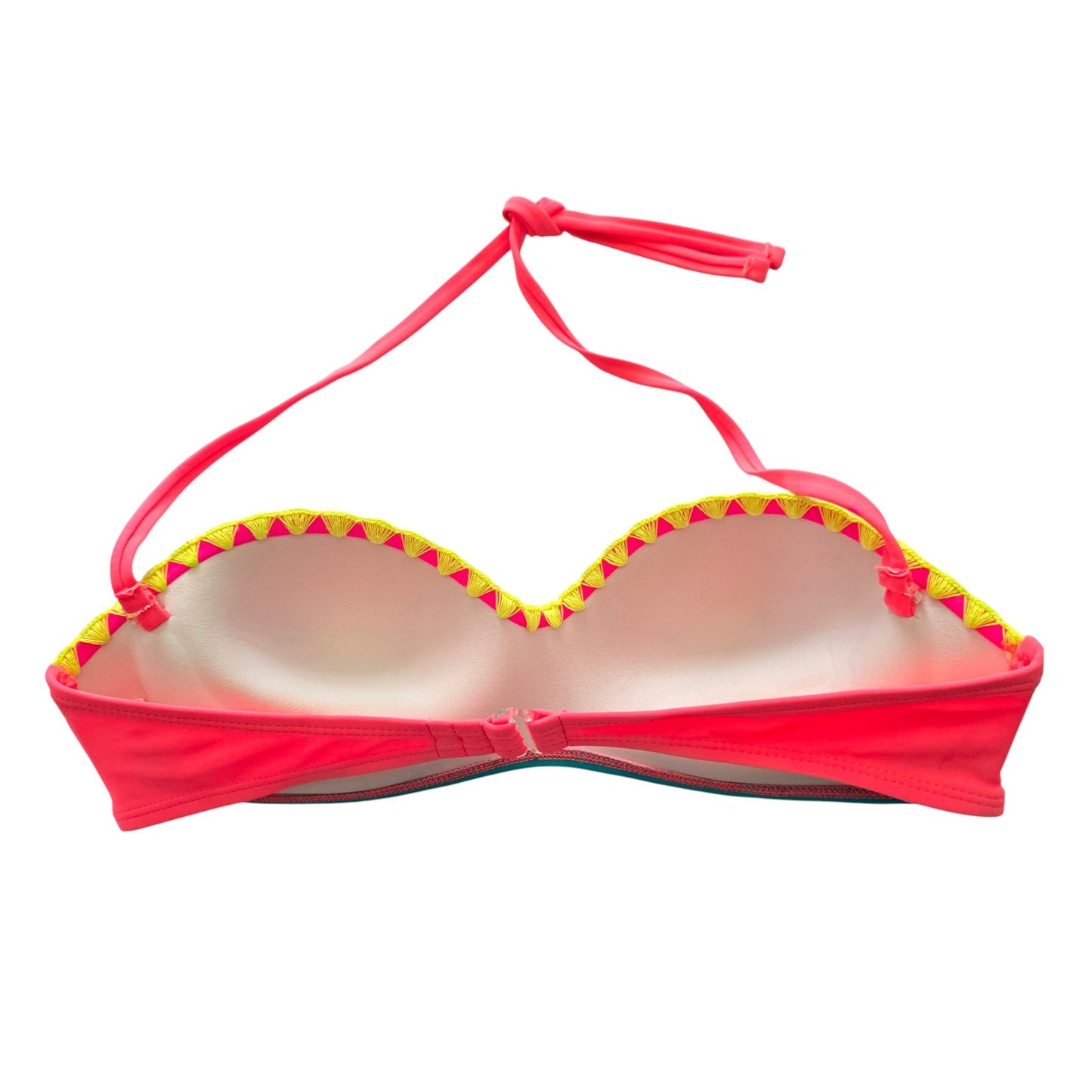 Y2K Vintage Pink Halter Swimwear Active Beach Vacation OP Bikini Top Medium