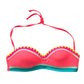 Y2K Vintage Pink Halter Swimwear Active Beach Vacation OP Bikini Top Medium