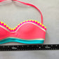 Y2K Vintage Pink Halter Swimwear Active Beach Vacation OP Bikini Top Medium