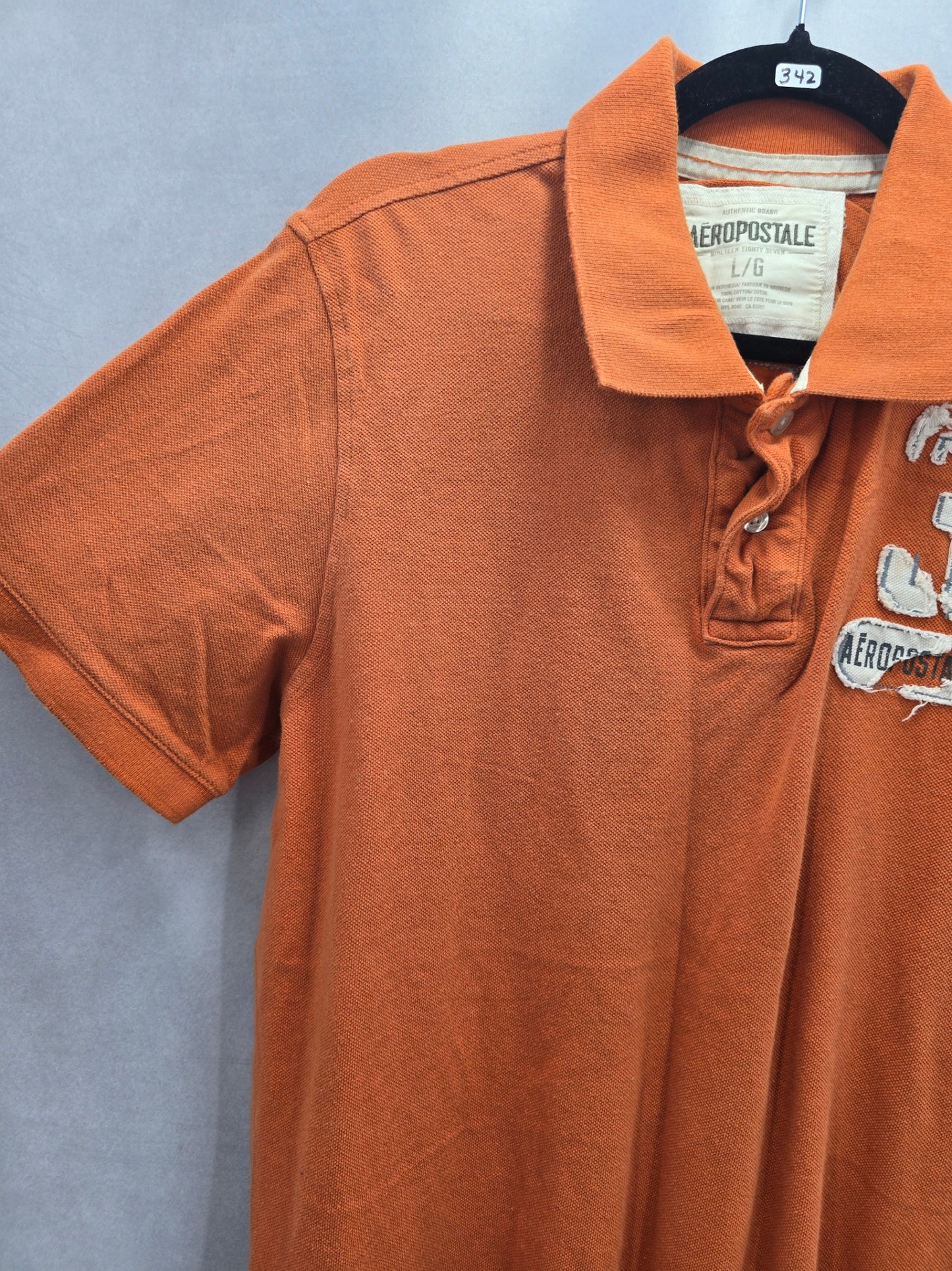 Aeropostale Orange Vintage Polo Golf Vintage 90s Y2K Mens Shirt Large&nbsp;
