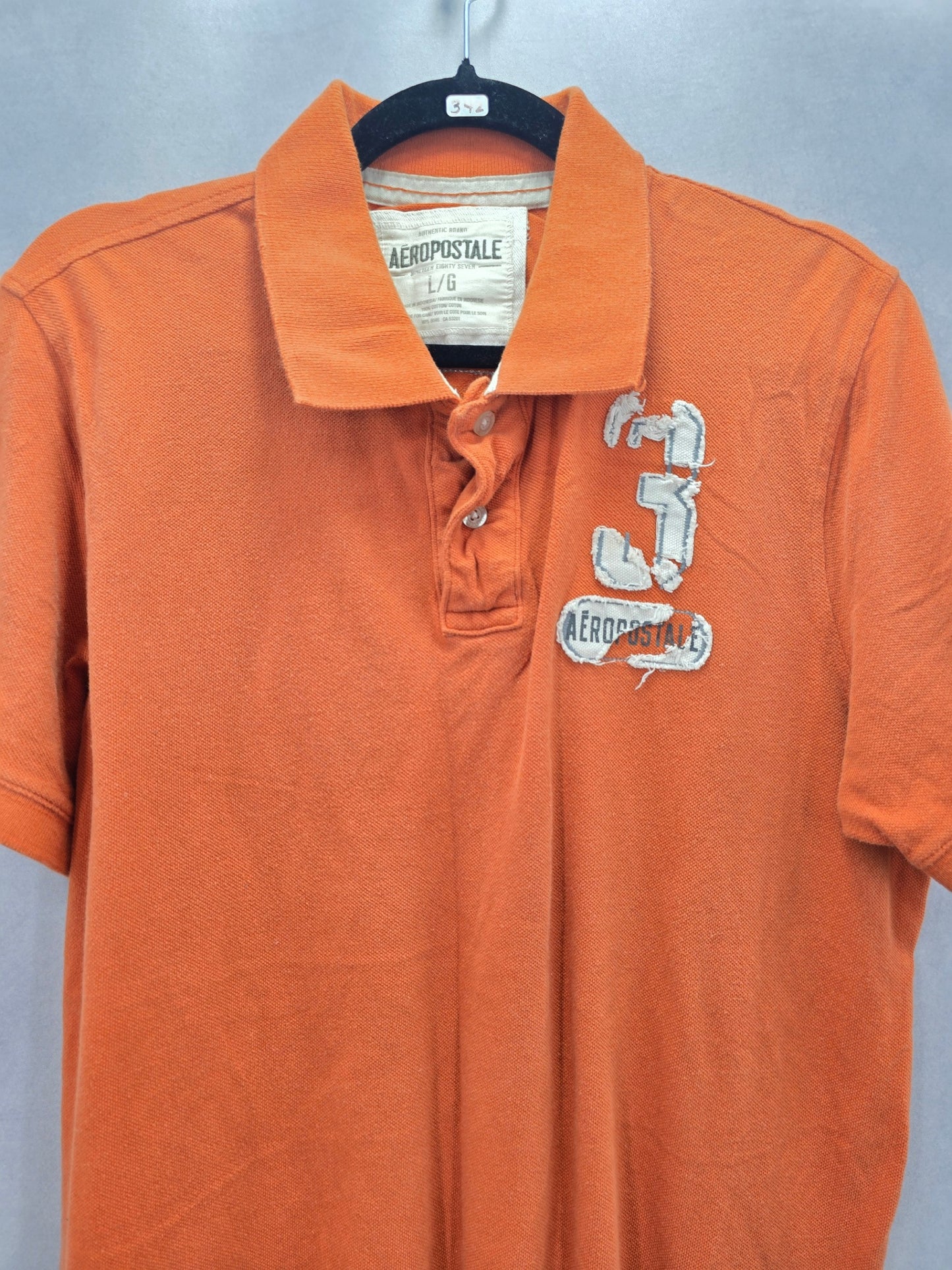 Aeropostale Orange Vintage Polo Golf Vintage 90s Y2K Mens Shirt Large&nbsp;