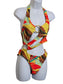 Colorful One Piece Cutout Y2K 90s Halter Swimsuit Beach Resort Vacation Small