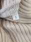 Ribbed Cream Y2K Sporty Chic Preppy Turtleneck Short Sweater Dress Small
