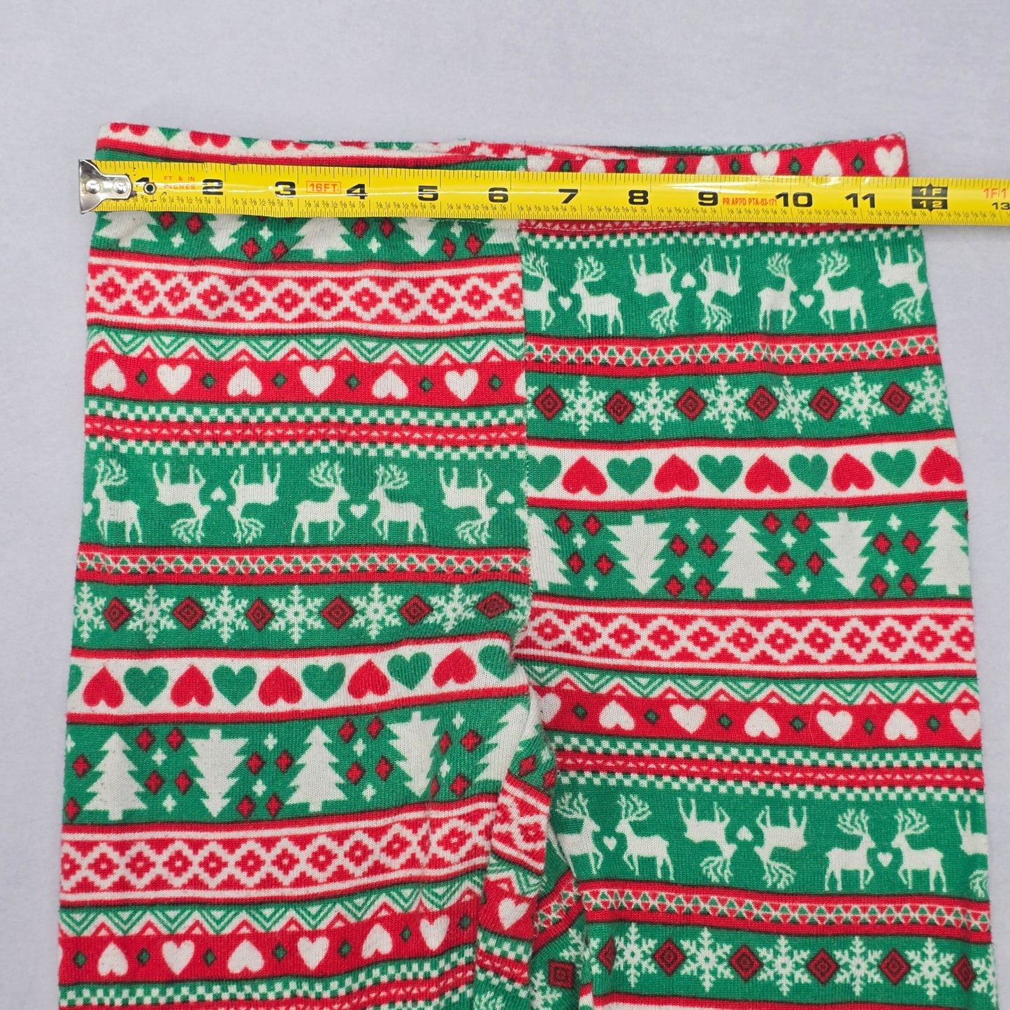 Christmas Holiday Pajama Skinny Thermal Bottoms Pants Multicolor Birdseye S