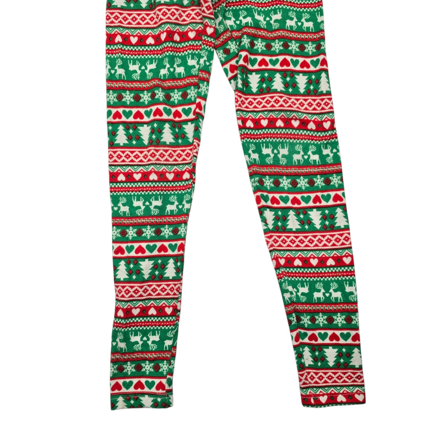 Christmas Holiday Pajama Skinny Thermal Bottoms Pants Multicolor Birdseye S