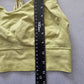 Y2K Green 90s 2000s Crisscross Macrame Retro Activewear Sports Bra Top Medium