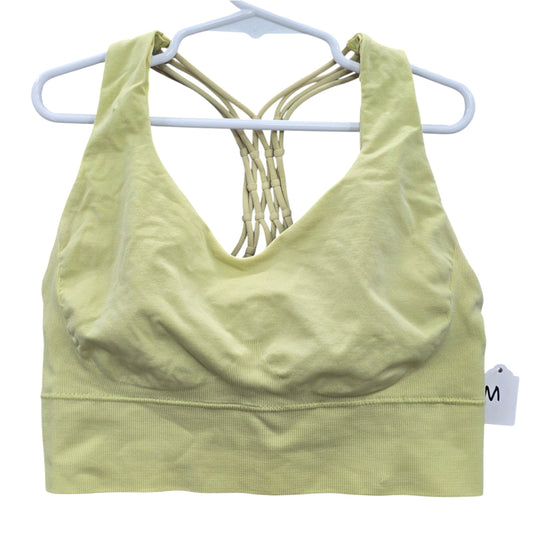 Y2K Green 90s 2000s Crisscross Macrame Retro Activewear Sports Bra Top Medium
