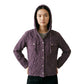 Chico's Purple Crinkle Cotton Hooded Active Y2K Cottage Shacket Jacket 1 Medium
