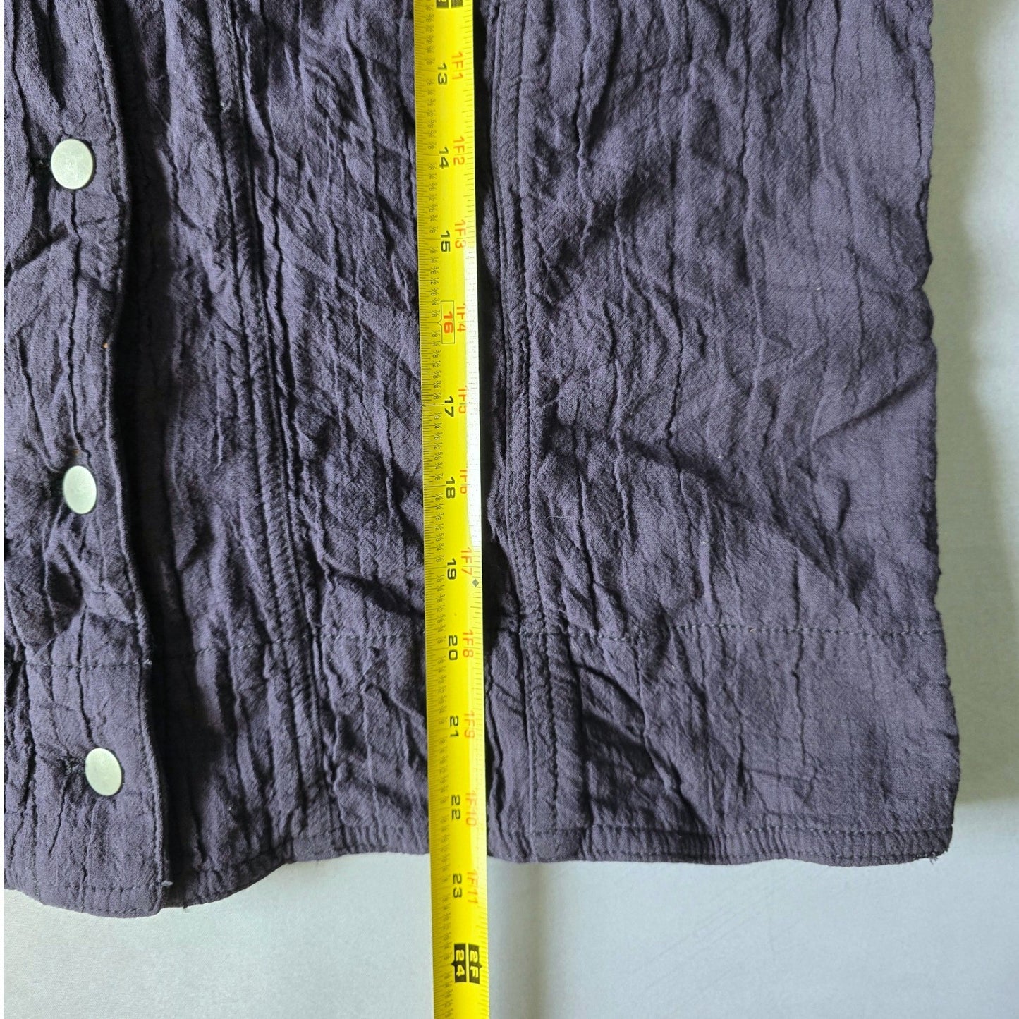 Chico's Purple Crinkle Cotton Hooded Active Y2K Cottage Shacket Jacket 1 Medium