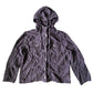 Chico's Purple Crinkle Cotton Hooded Active Y2K Cottage Shacket Jacket 1 Medium