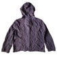 Chico's Purple Crinkle Cotton Hooded Active Y2K Cottage Shacket Jacket 1 Medium