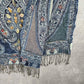 Coldwater Creek Blue Embroidered Pashmina Floral Paisley Wrap Shawl Scarf OS