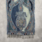 Coldwater Creek Blue Embroidered Pashmina Floral Paisley Wrap Shawl Scarf OS