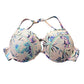 Floral Pink Y2K Beach Vacation Resort Crisscross Shade &amp; Shore Bikini Top 36D