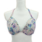 Floral Pink Y2K Beach Vacation Resort Crisscross Shade &amp; Shore Bikini Top 36D