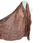 Floral Pink Extra Long Wide Oversized Scarf Leaf Brown Boho Whimsy Goth Y2K
