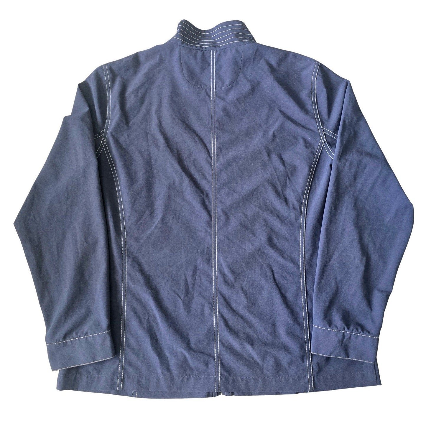 Navy Blue Full Zip Zenergy by Chico's Activewear Sports Resort Jacket 2 Large