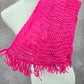 Pink Knit Romantic Handmade Y2K Barbie Feminine Fringe Fun Electric Scarf OS
