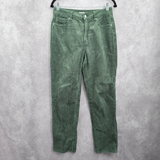 Green Corduroy Y2K VTG Cotton Goth Mom Jean Grunge Pacsun Straight Pants 27