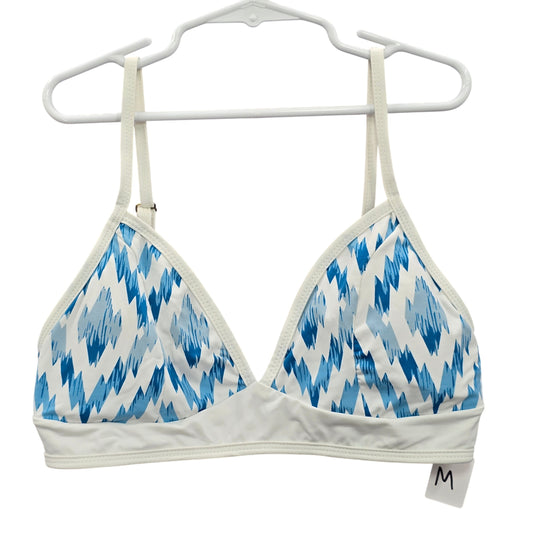 Blue Geometric Y2K Vintage Swimwear Active Beach Vacation Bikini M Top Medium