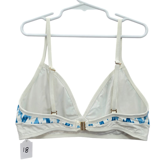 Blue Geometric Y2K Vintage Swimwear Active Beach Vacation Bikini M Top Medium