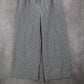 H&M Blue Stripe Wide Leg Boho Pull On Pleated Straight Preppy Trousers Pant 8