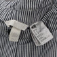 H&M Blue Stripe Wide Leg Boho Pull On Pleated Straight Preppy Trousers Pant 8