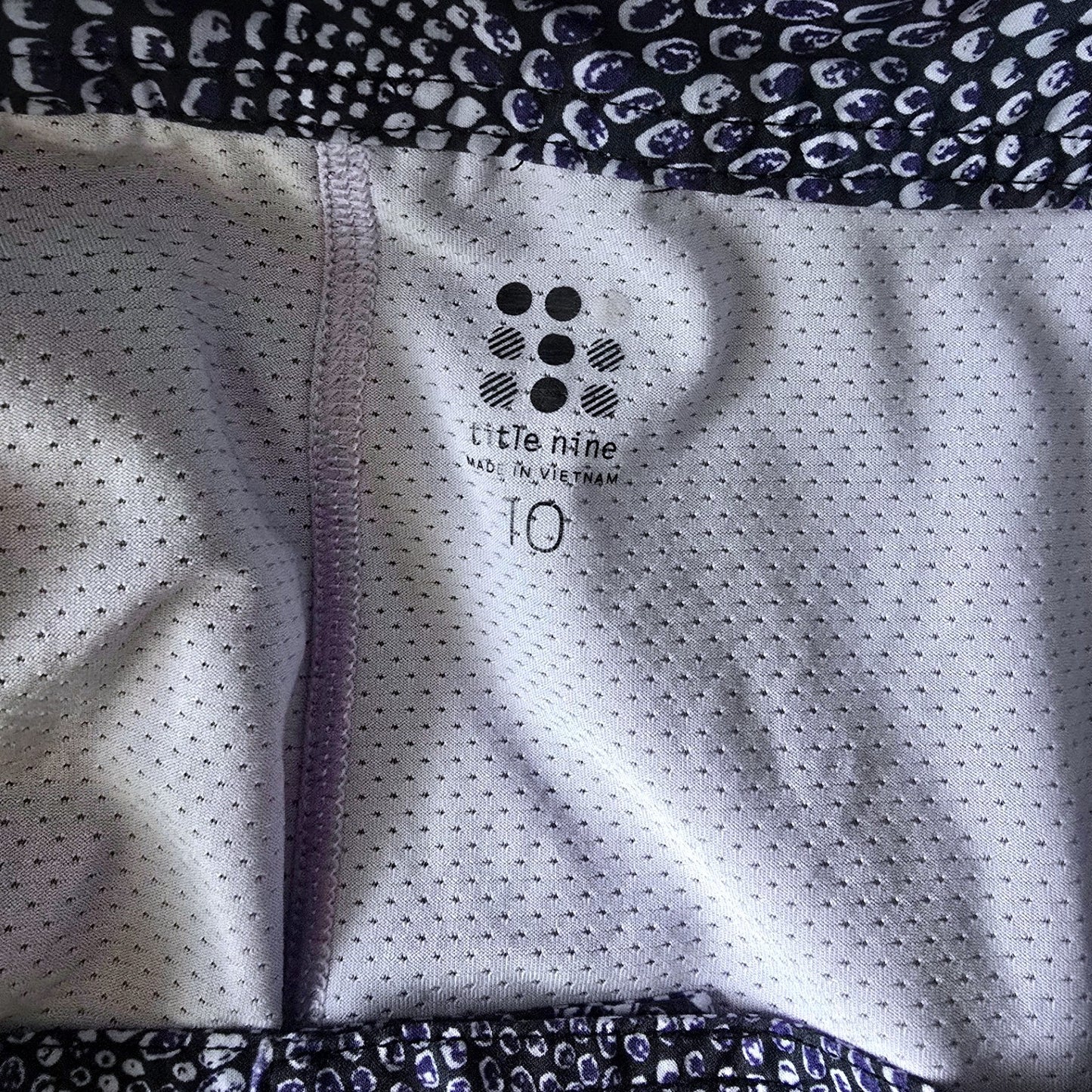 Purple Animal Print Tennis Preppy Active Resort Title Nine Skort Skirt 10 Medium