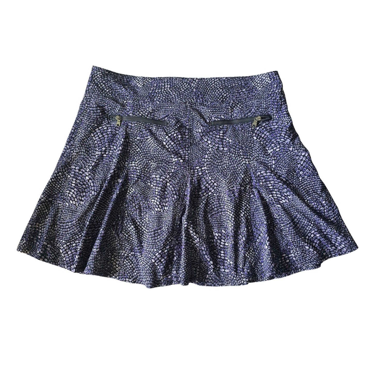Purple Animal Print Tennis Preppy Active Resort Title Nine Skort Skirt 10 Medium