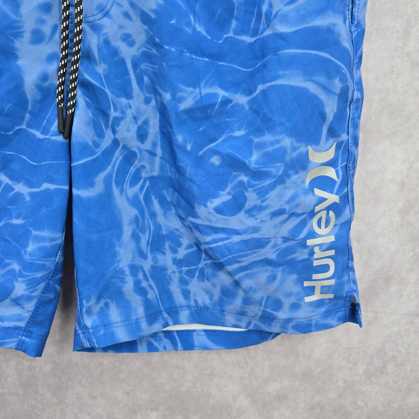Hurley Blue Board Shorts Beach Resort Vacation Tie Dye Swim Trunks Men's XL