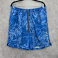 Hurley Blue Board Shorts Beach Resort Vacation Tie Dye Swim Trunks Men's XL