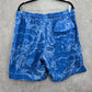 Hurley Blue Board Shorts Beach Resort Vacation Tie Dye Swim Trunks Men's XL