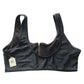 Black Zipper Front Y2K VTG 90s 2000s Coquette Retro Swimwear Bikini Top Medium