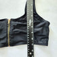 Black Zipper Front Y2K VTG 90s 2000s Coquette Retro Swimwear Bikini Top Medium