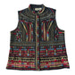 Black Indie Embroidered Western Studded Royal Snap Luxury Chico's Vest 1 Medium