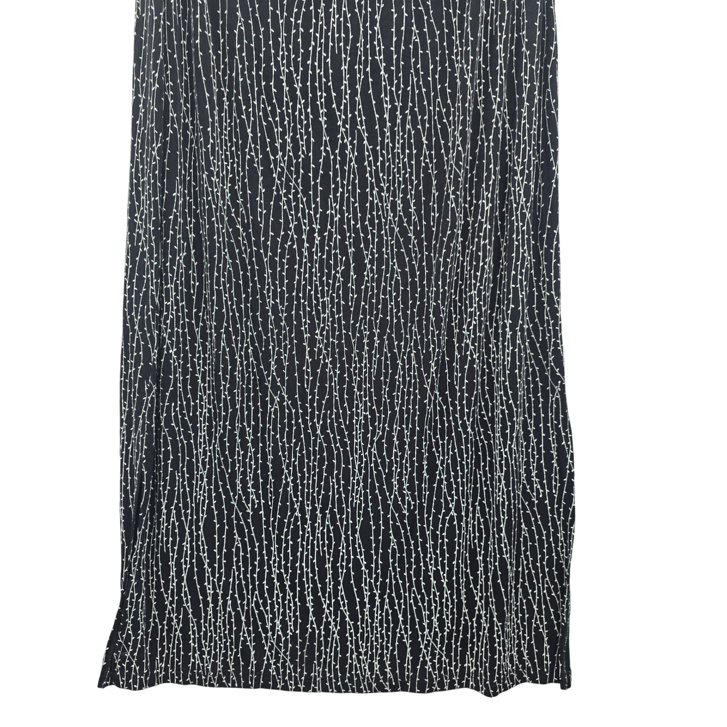 Y2K Vintage Black Maxi Frazier Lawrence Curvy Stretch Grunge Goth Skirt Plus 1X