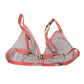 Berlook Orange Flower Bikini Top Swimsuit Swimwear Floral Y2K VTG Bra Size XS