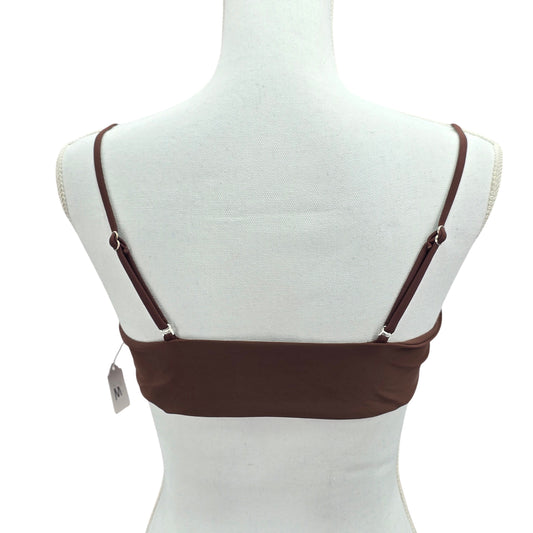 Y2K Coquette Barbie Cottage Brown Mermaid Retro Swimwear Bikini Top Medium