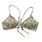 Floral Y2K Coquette Barbie Cottage Mermaid Green Swimwear Bikini Top Medium
