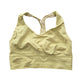 Y2K Green 90s 2000s Crisscross Macrame Retro Activewear Sports Bra Top Medium