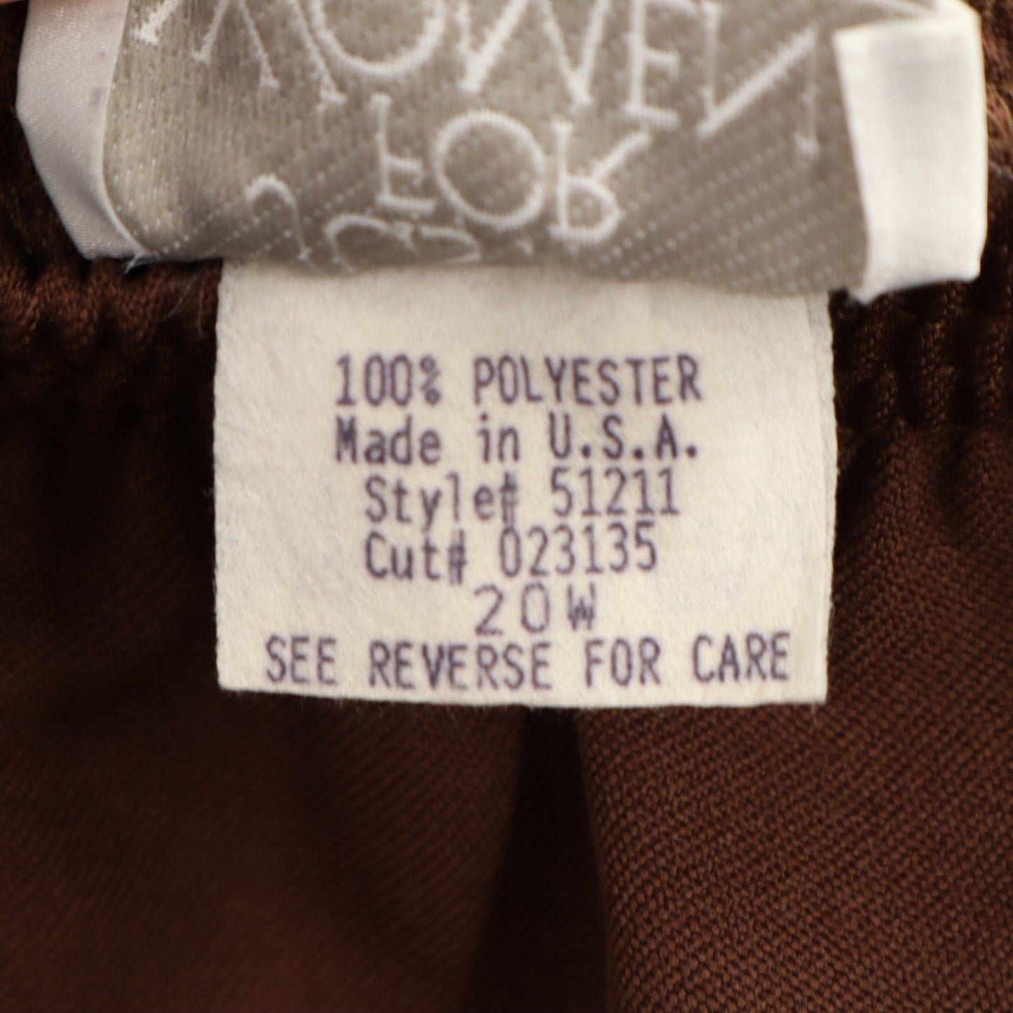 Just for Women Brown Flare Business Casual Work Church Interview Plus Skirt 20W