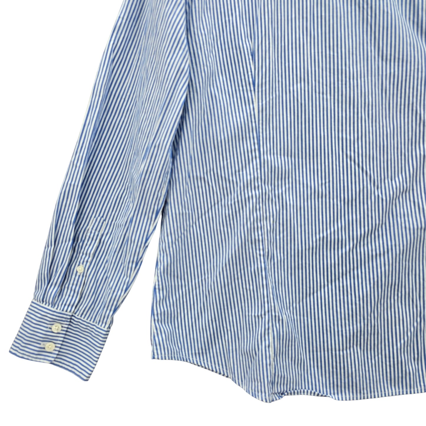 J. Crew Stripe Blue Button Office Preppy Grunge Y2K Minimalist Shirt Top Large