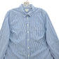 J. Crew Stripe Blue Button Office Preppy Grunge Y2K Minimalist Shirt Top Large