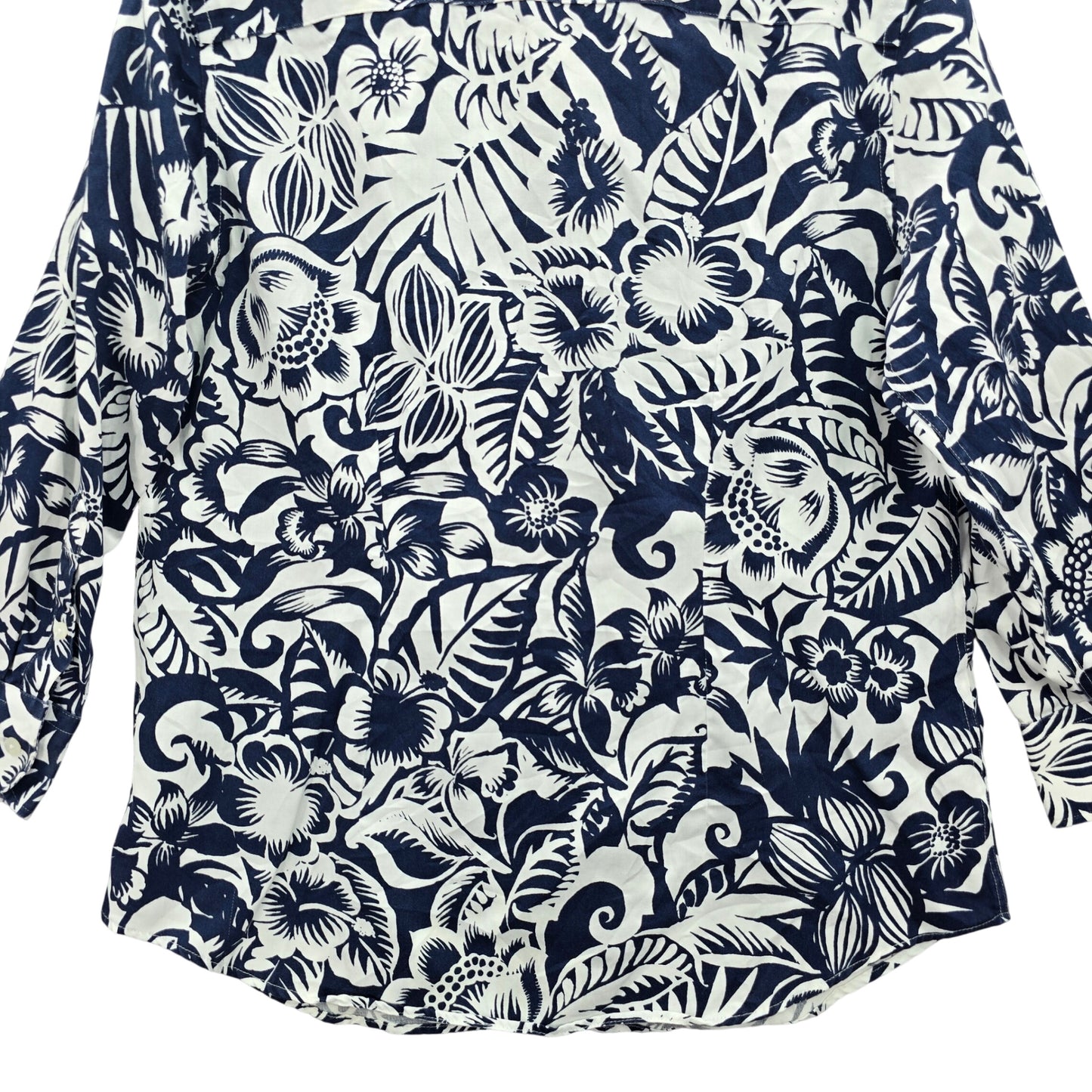 Y2K Vintage Floral Hawaiian Vacation Cruise Island Chaps Surf Shirt 90s Top M