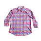 Y2K Vintage Cabincore Plaid Check Button Pink Shirt Elena 90s Grunge Bella Top L